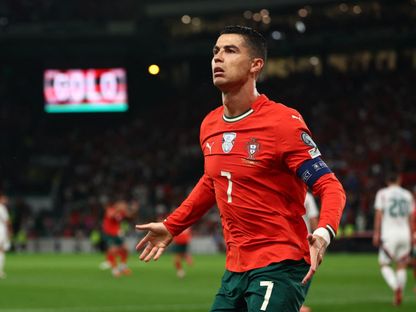 كريستيانو رونالدو من مباراة البرتغال والمجر بتصفيات أوروبا المؤهلة لكأس العالم - 14 أكتوبر 2025 - Reuters