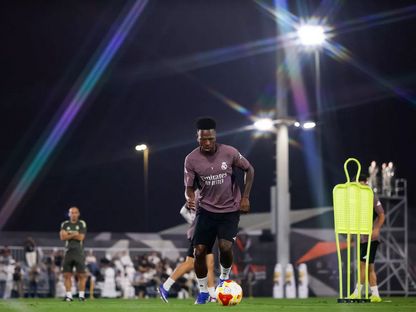 فينيسيوس خلال تدريب لريال مدريد - 7 يناير 2026 - realmadrid.com