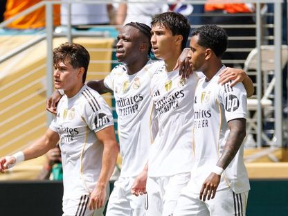 رودريغو وغونزالو غارسيا وفينيسيوس وفران غارسيا لاعبو ريال مدريد خلال مواجهة الهلال بكأس العالم للأندية - 26 يونيو 2025 - Real Madrid FC