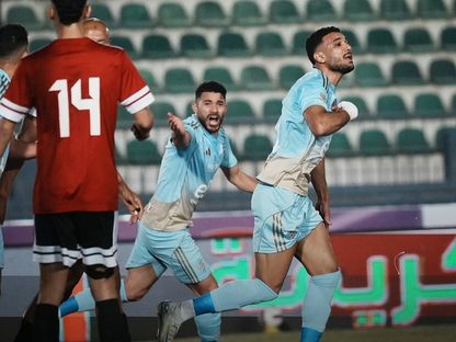 هادي رياض مدافع الأهلي يسجل أمام طلائع الجيش بالدوري المصري - 9 مارس 2026 - x@epl_eg