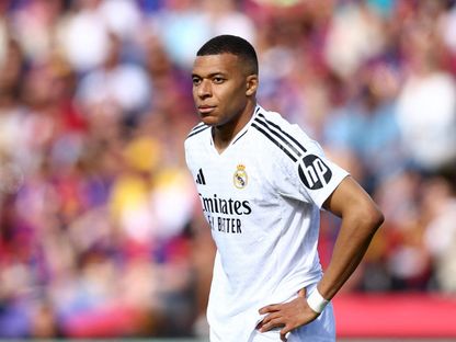 كيليان مبابي مهاجم ريال مدريد خلال مواجهة برشلونة بالدوري الإسباني- 11 مايو 2025 - Reuters