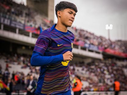 درو فرنانديز لاعب برشلونة الصاعد قبل مواجهة ريال سوسيداد بالدوري الإسباني - 28 سبتمبر 2025 - X@FCBarcelona