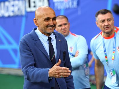 لوتشيانو سباليتي مدرب إيطاليا في مواجهة كرواتيا - 24 يونيو 2024 - Reuters
