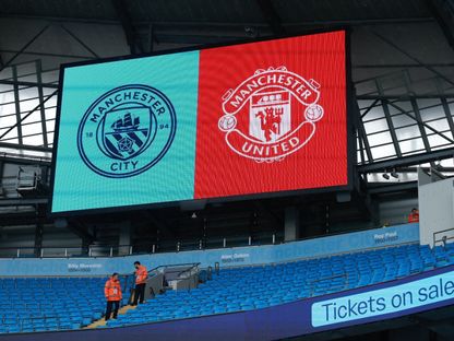 صورة من ملعب الاتحاد قبل ديربي مانشستر بين سيتي ويونايتد - 14 سبتمبر 2025 - Reuters