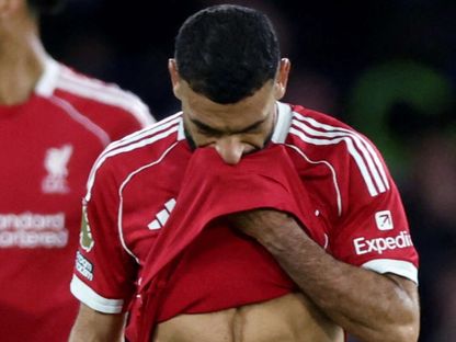 حزن محمد صلاح بعد خسارة ليفربول من تشيلسي في الدوري الإنجليزي الممتاز - 4 أكتوبر 2025 - Reuters