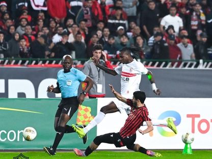 شيكو بانزا مهاجم الزمالك أرهق دفاع اتحاد العاصمة في ذهاب نهائي الكونفيدرالية - 9 مايو 2026 - x@ZSCOfficial