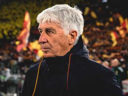 جيان بييرو غاسبيريني مدرب روما خلال لقاء بولونيا بالدوري الأوروبي - 19 مارس 2026 - x@OfficialASRoma