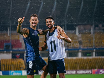 من تدريبات النصر السعودي في الهند قبل مواجهة غوا في دوري أبطال آسيا 2 - 21 أكتوبر 2025 - X/@AlNassrFC