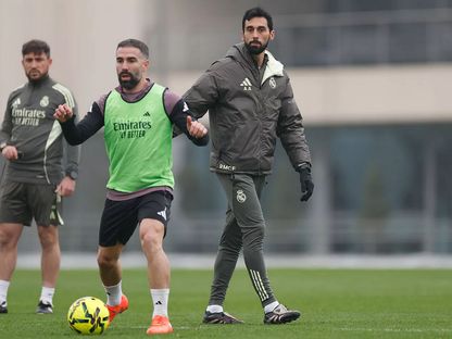 ألفارو أربيلوا خلال تدريب لريال مدريد - 15 يناير 2026 - realmadrid.com