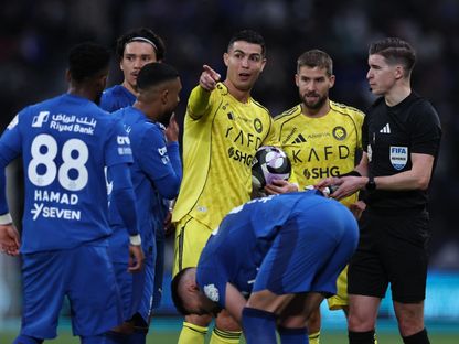 كريستيانو رونالدو خلال مباراة النصر والهلال بدوري روشن السعودي - 12 يناير 2026 - Reuters