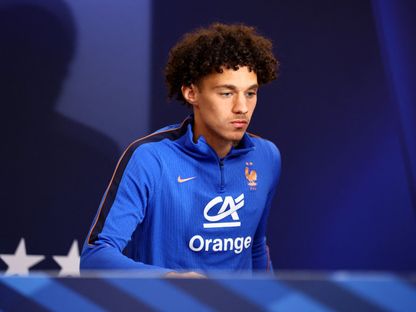 ماغنيس أكليوش لاعب فرنسا قبل المؤتمر الصحفي الخاص بمواجهة إنجلترا في كأس العالم - 18 يونيو 2026 - Reuters