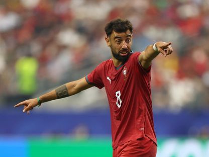 برونو فيرنانديز خلال مباراة البرتغال وإسبانيا بكأس العالم - 6 يوليو 2026 - Reuters