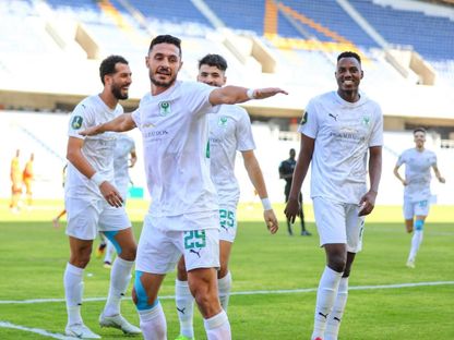 احتفال لاعبي المصري البورسعيدي بتسجيل هدف في مرمى زيسكو يونايتد الزامبي بكأس الكونفيدرالية - 28 نوفمبر 2025 - X/@Al-Masry SC