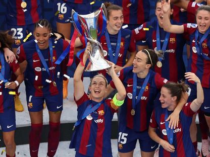 سيدات برشلونة بطلات لدوري أبطال أوروبا 2024 على حساب ليون - Reuters