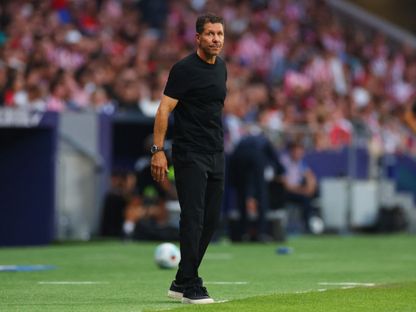 دييغو سيميوني مدرب أتلتيكو مدريد الإسباني خلال مواجهة إلتشي - 23 أغسطس 2025 - REUTERS