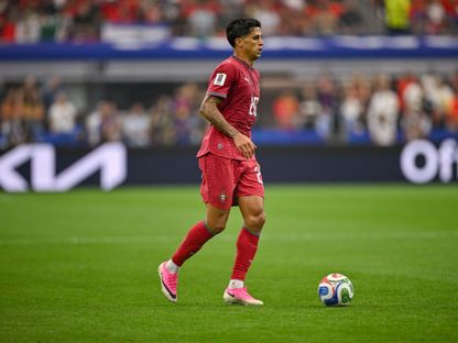 جواو كانسيلو لاعب البرتغال في مواجهة إسبانيا بثمن نهائي كأس العالم - 8 يوليو 2026 - Reuters