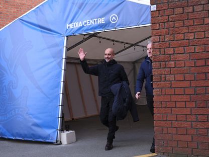 مدرب مانشستر سيتي بيب غوارديولا قبل مباراة ضد كريستال بالاس - 14 ديسمبر 2025 - REUTERS