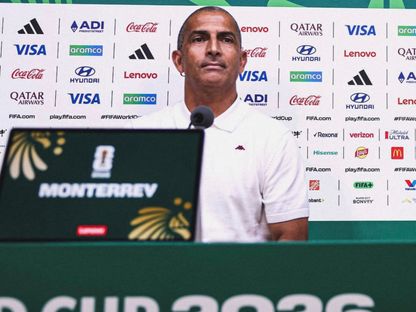 صبري اللموشي مدرب تونس في مؤتمر صحافي خلال كأس العالم - 13 يونيو 2026 - @NoussourTN/x