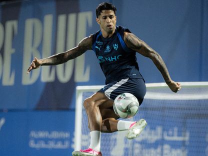 جواو كانسيلو لاعب الهلال خلال حصة تدريبية- 7 أغسطس 2026 - X/@Alhilal_FC