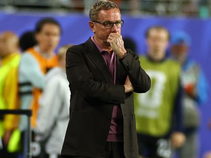 رالف رانغنيك المدير الفني لمنتخب النمسا خلال مواجهة الأردن في كأس العالم - 17 يونيو 2026 - REUTERS