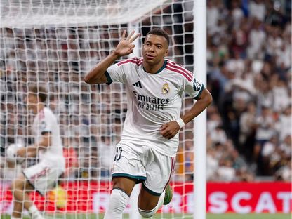 كيليان مبابي بعد تسجيله هاتريك لريال مدريد في مرمى ريال سوسيداد - 26 أغسطس 2026 - realmadrid.com