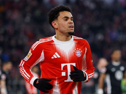 لويس دياز خلال مباراة بايرن ميونيخ وفولفسبورغ بالدوري الألماني - 11 يناير 2026 - Reuters