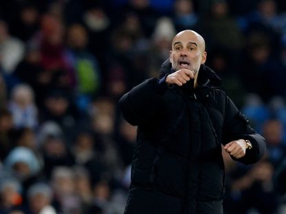 بيب غوارديولا مدرب مانشستر سيتي خلال مواجهة تشيلسي في الدوري الإنجليزي الممتاز - 4 يناير 2026 - REUTERS