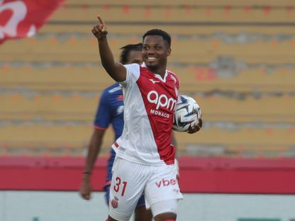 أنسو فاتي بعد تسجيله هدفاً لموناكو في مرمى نيس - 5 أكتوبر 2025 - X/@AS_Monaco