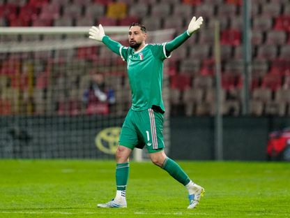 جيانلويجي دوناروما خلال مباراة البوسنة والهرسك وإيطاليا بنهائي الملحق الأوروبي المؤهل لكأس العالم - 31 مارس 2026 - Reuters