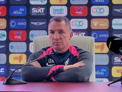 بريندان رودجرز مدرب القادسية في مؤتمر صحافي - 22 فبراير 2026 - X/@aawsat_spt