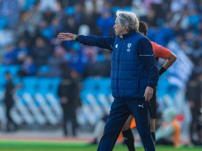 البرتغالي جورجي جيسوس مدرب نادي الهلال في مواجهة العروبة - 11 يناير 2025 - X/Alhilal_FC
