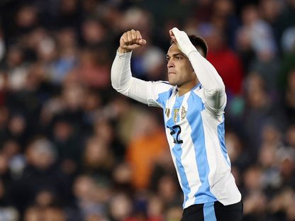 لاوتارو مارتينيز من مباراة الأرجنتين وفنزويلا بالتصفيات المؤهلة لكأس العالم - 5 سبتمبر 2025 - Reuters