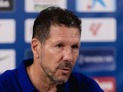 مدرب أتلتيكو مدريد دييغو سيميوني خلال مؤتمر صحافي - 19 سبتمبر 2026 - X/@Atleti