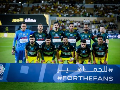 لاعبو الخليج قبل مباراة ضد الاتحاد بالدوري السعودي - 27 فبراير 2026 - X/@Khaleejclub