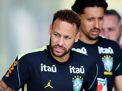نيمار في تدريبات البرازيل قبل مواجهة هايتي بكأس العالم - 17 يونيو 2026 - Reuters