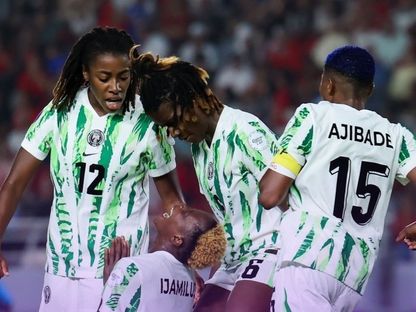 احتفال لاعبات نيجيريا بتسجيل هدف في مرمى المغرب بنهائي كأس إفريقيا للسيدات - 26 يوليو 2025 - X/@CAFwomen