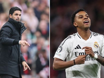لاعب ريال مدريد رودريغو ومدرب أرسنال ميكيل أرتيتا في صورة مركبة - الشرق
