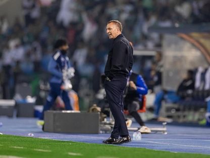 بريندان رودجرز خلال مباراة القادسية والأهلي بالدوري السعودي - 13 مارس 2026 - X/Alqadsiah