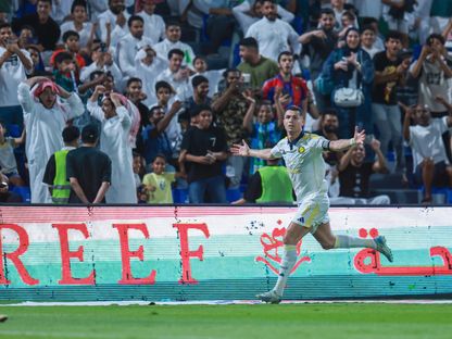 كريستيانو رونالدو بعد تسجيله هدفاً للنصر في مرمى الفتح بالدوري السعودي - 26 مايو 2025 - X/@StatsSPL