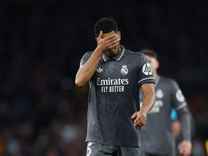 جود بيلينغهام يبدو حزيناً بعد خسارة ريال مدريد 3-0 أمام أرسنال - 7 أبريل 2025 - Reuters