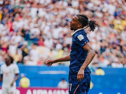 مايكل أوليس خلال مباراة فرنسا وإنجلترا بكأس العالم - 18 يوليو 2026 - X/equipedefrance