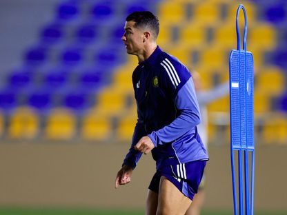 كريستيانو رونالدو خلال تدريب النصر السعودي - 4 فبراير 2026 - X/Cristiano