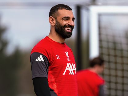 محمد صلاح نجم ليفربول في حصة تدريبية - 2 أبريل2026 - X/@LFC_Arabic