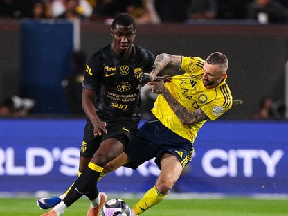 محمدو دومبيا ومارسيلو بروزوفيتش من مباراة النصر والاتحاد بالدوري السعودي - 6 فبراير 2026 - X/ittihad