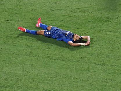 رينان لودي لاعب الهلال يحتفل بعد الفوز على مانشستر سيتي - 30 يونيو 2025 - Action Images Via Reuters