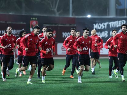 تدريب الأهلي المصري قبل مباراة الترجي بربع نهائي دوري أبطال إفريقيا - 20 مارس 2026 - X/AlAhly
