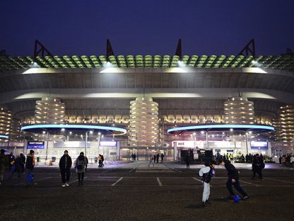 ملعب "سان سيرو" قبل مباراة بين إنتر ميلان وبيزا - 23 يناير 2026 - REUTERS