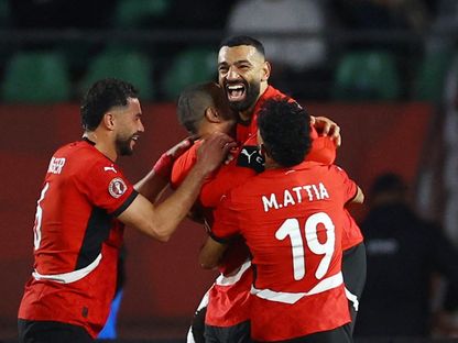 محمد صلاح يحتفل بهدفه مع مصر أمام كوت ديفوار في ربع نهائي كأس أمم إفريقيا - 10 يناير 2026 - Reuters