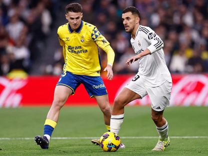 داني سيبايوس لاعب وسط ريال مدريد خلال مواجهة لاس بالماس بالدوري الإسباني - 19 يناير 2025 - Real Madrid FC