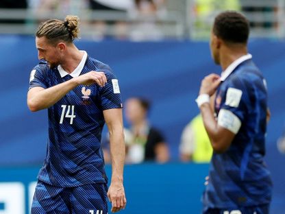 أدريان رابيو خلال مباراة فرنسا وإنجلترا بكأس العالم - 18 يوليو 2026 - Reuters